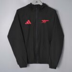 Arsenal 2026-27 All-Black Hoodie Windbreaker