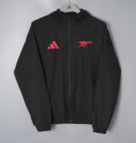 Arsenal 2026-27 All-Black Hoodie Windbreaker
