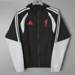 Liverpool 2026-27 Black-White Hoodie Windbreaker
