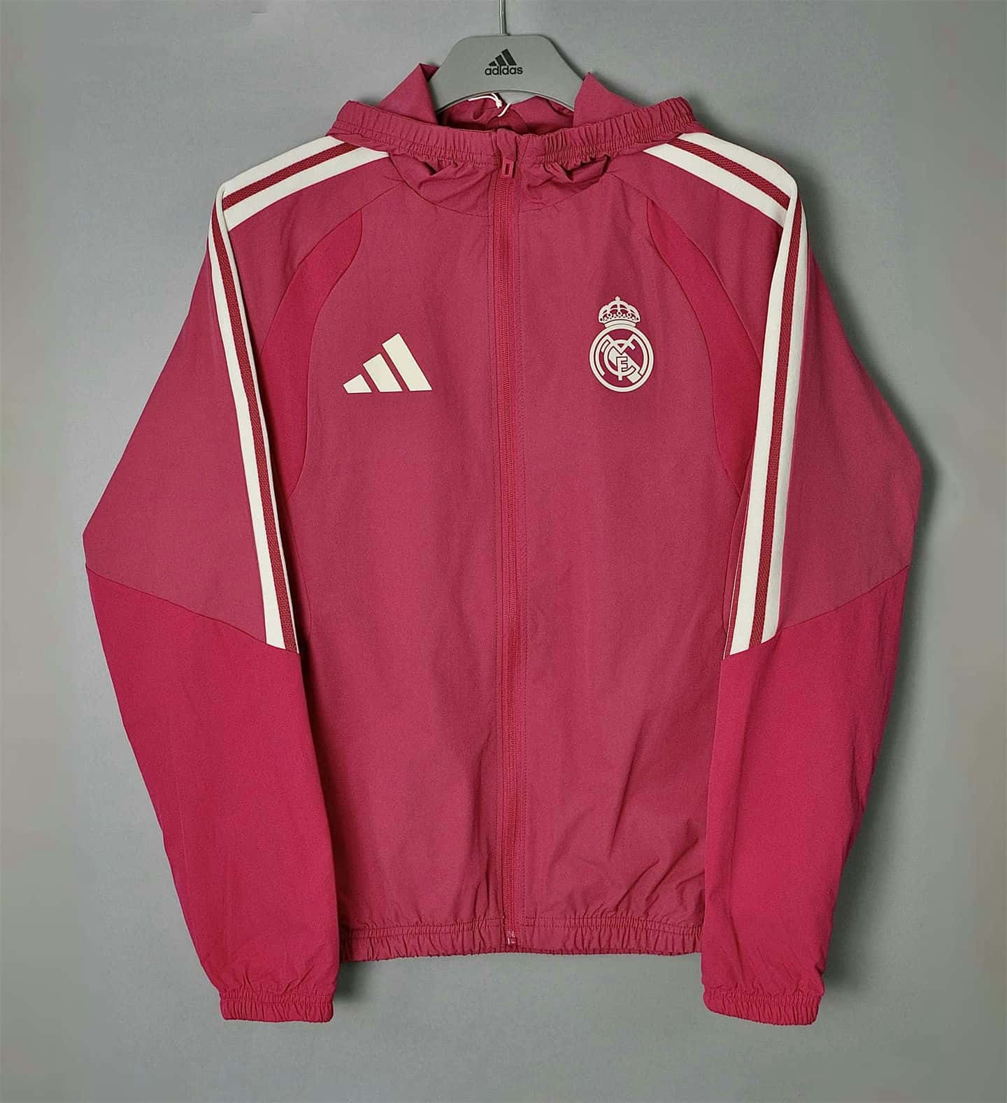 0001-8.jpg Real Madrid 2026-27 Pink Hoodie Windbreaker - Image 1
