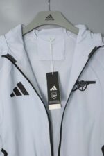 Arsenal 2026-27 Light Grey Hoodie Windbreaker - Image 3