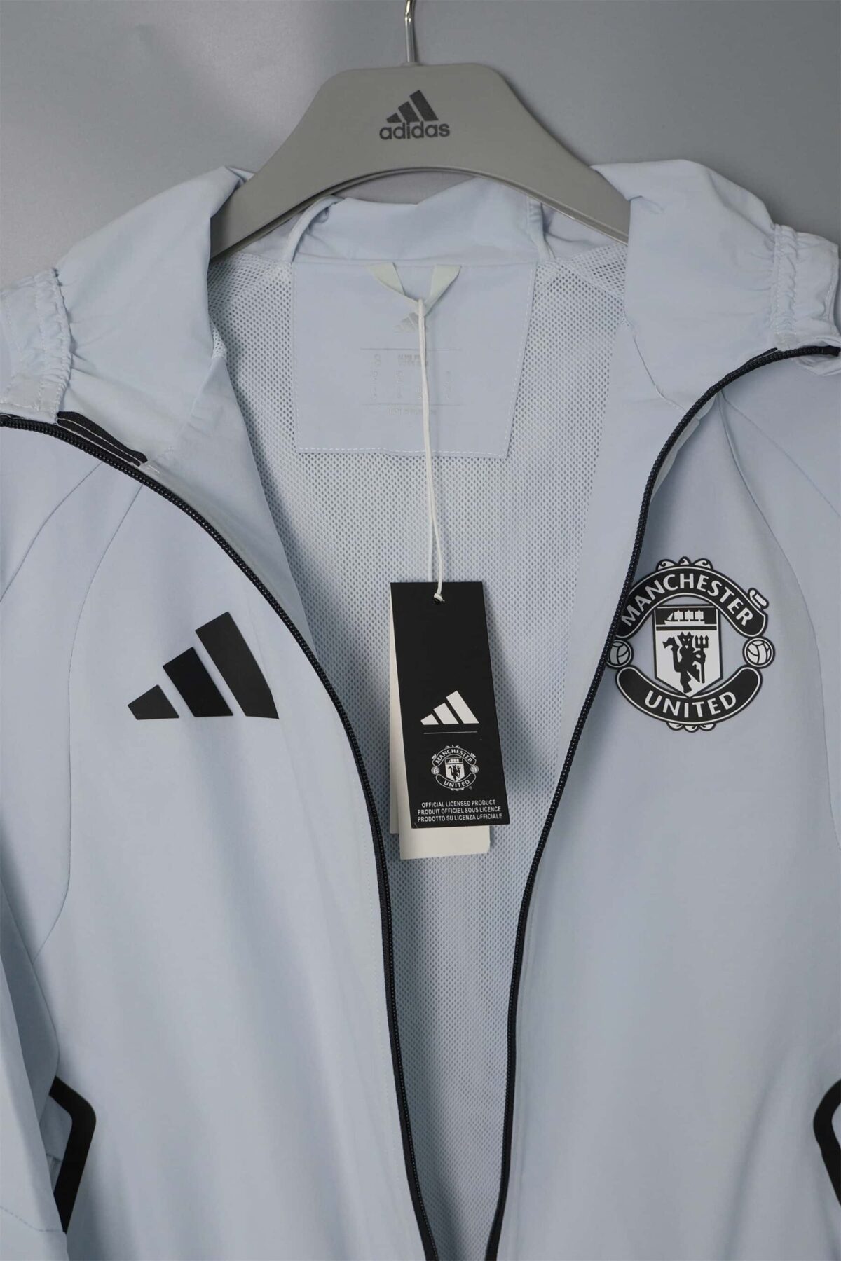Manchester United 2026-27 Light Grey Hoodie Windbreaker - Image 3