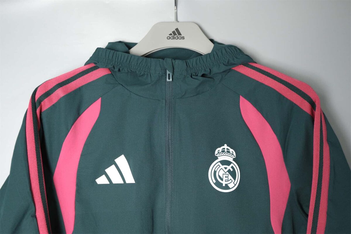 Real Madrid 2026-27 Dark Green Hoodie Windbreaker - Image 3