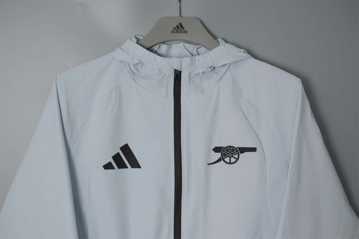 Arsenal 2026-27 Light Grey Hoodie Windbreaker - Image 4