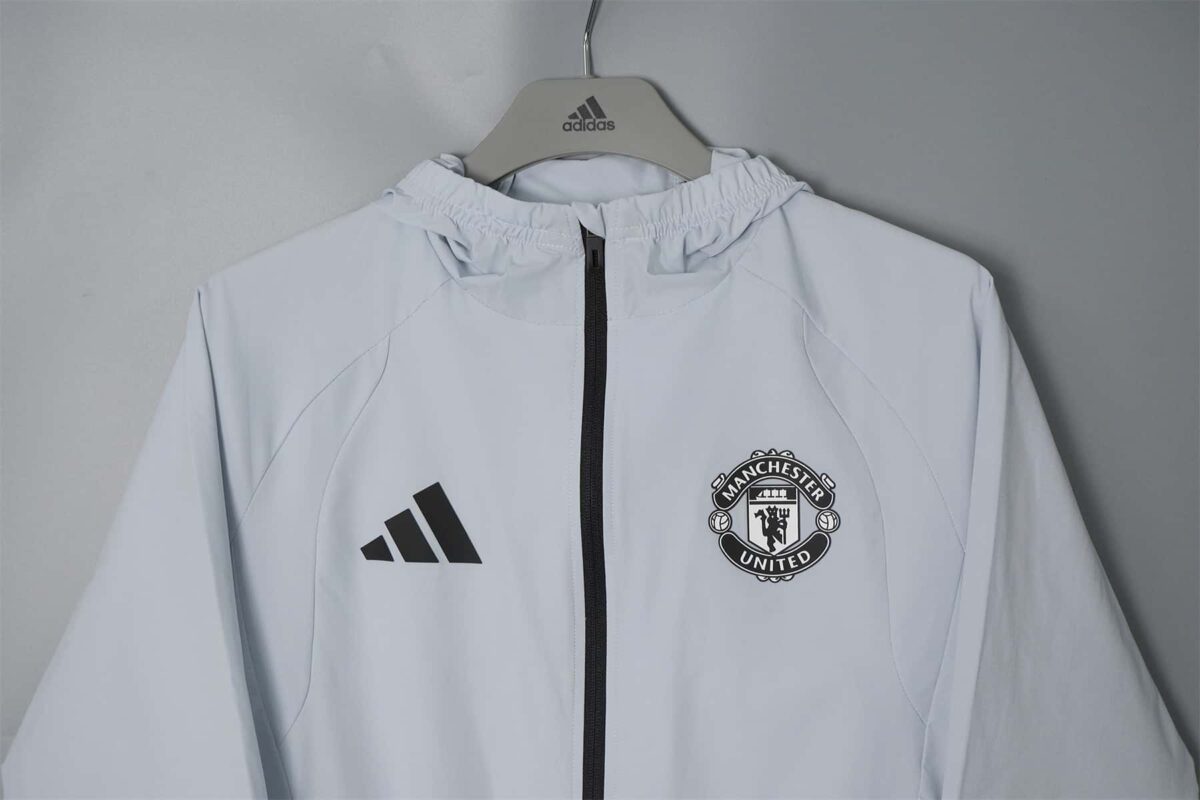 Manchester United 2026-27 Light Grey Hoodie Windbreaker - Image 4