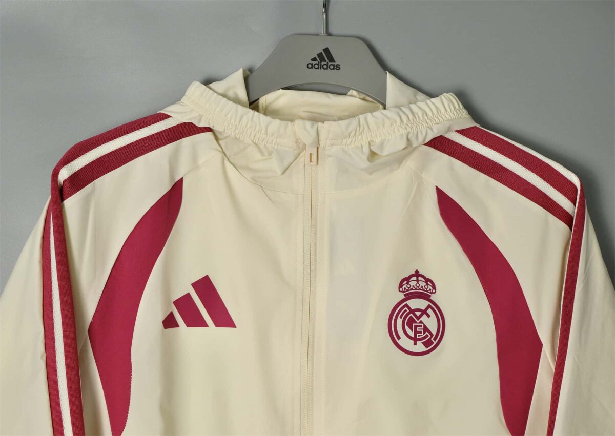 Real Madrid 2026-27 Beige Hoodie Windbreaker - Image 4
