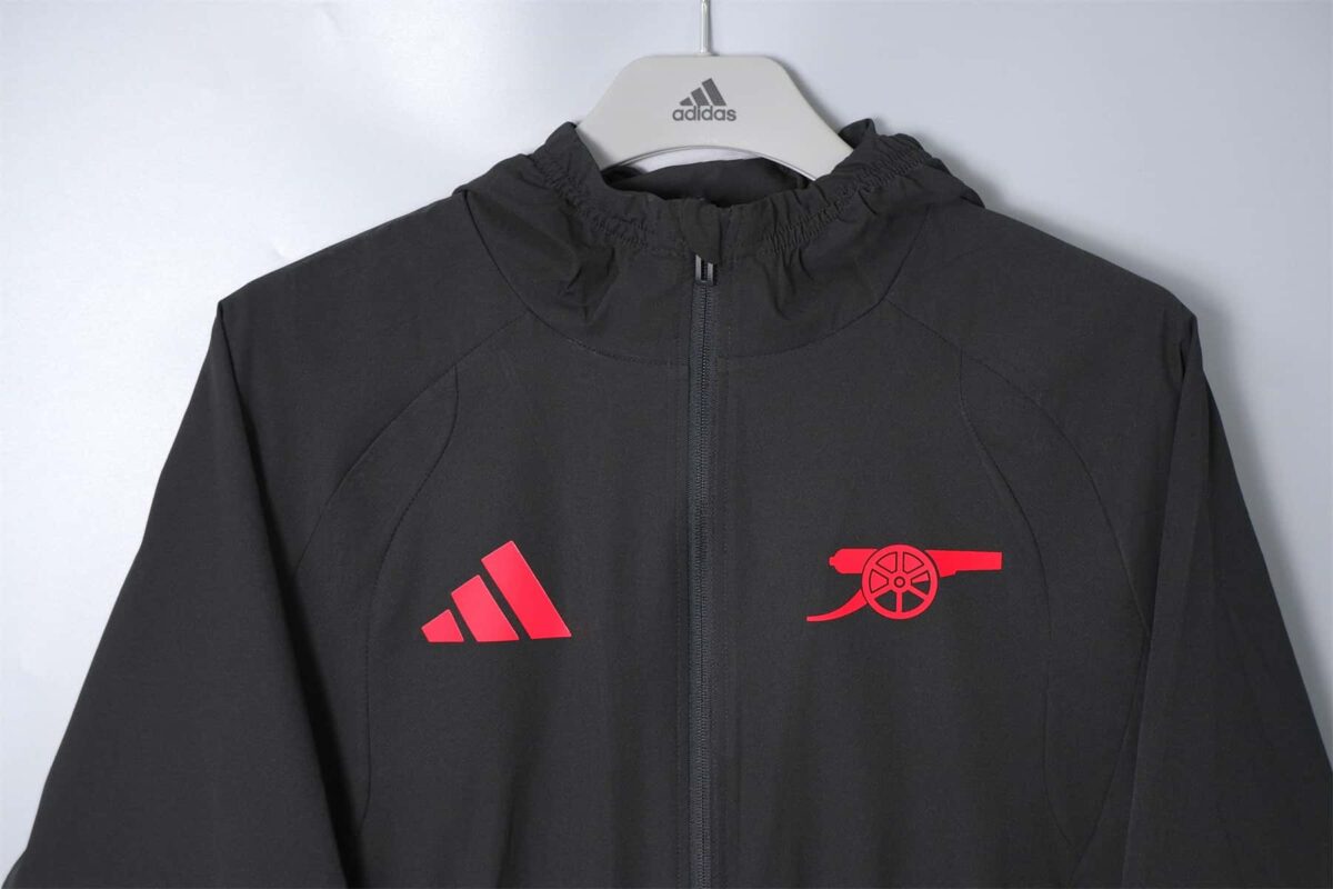 Arsenal 2026-27 All-Black Hoodie Windbreaker - Image 4