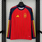 Spain 2026 FIFA World Cup Home 2 Stars Long Sleeve Jersey Fan Version