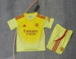 Arsenal 2025-26 Yellow Goalkeeper Kids Kit