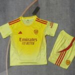 Arsenal 2025-26 Yellow Goalkeeper Kids Kit