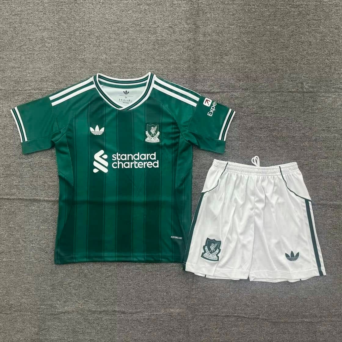 01-1965.jpg Liverpool 2025-26 Green Special Edition Kids Kit - Image 1