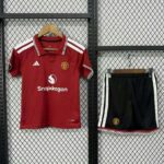 Manchester United 2026-27 Home Kids Kit with Black Shorts
