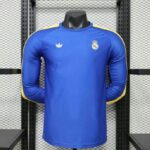 Real Madrid 2026-27 Retro Lifestyle Blue Long Sleeve Jersey Player Version