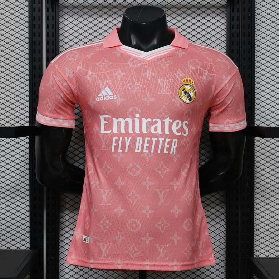 01-2345.jpg Real Madrid 2026-27 x LV Pink Jersey Player Version - Image 1