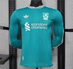Liverpool 2025-26 Second Away Long Sleeve Jersey Player Version
