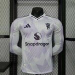 Manchester United 2025-26 Away Long Sleeve Jersey Player Version