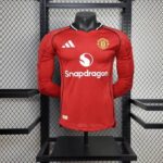 Manchester United 2025-26 Home Long Sleeve Jersey Player Version