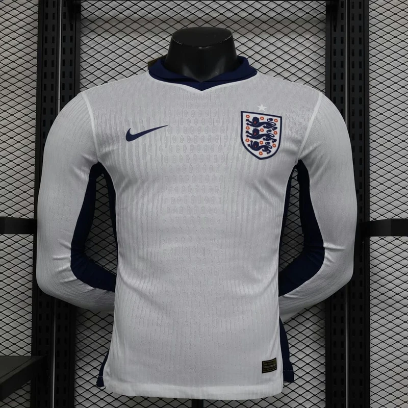 01-339.webp England 2024 Home Long Sleeve Jersey Player Version - Image 1