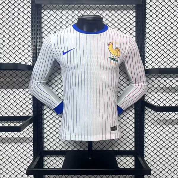 01-342.webp France 2024 Away Long Sleeve Jersey Player Version - Image 1