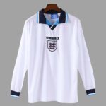 England 1996 Home Retro Long Sleeve Jersey