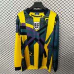 England 1996 Yellow Goalkeeper Retro Long Sleeve Jersey