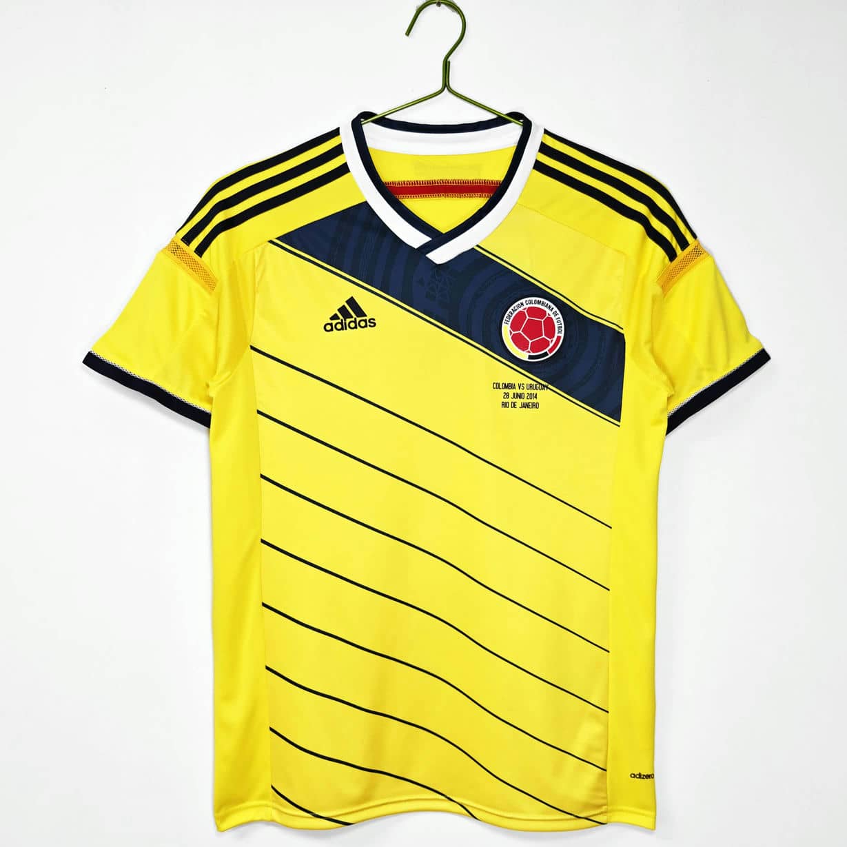 01-5614.jpg Colombia 2014 FIFA World Cup Home Retro Jersey - Image 1