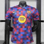 Barcelona 2026-27 Blue-Red Checkered Pre-Match Jersey Player Version