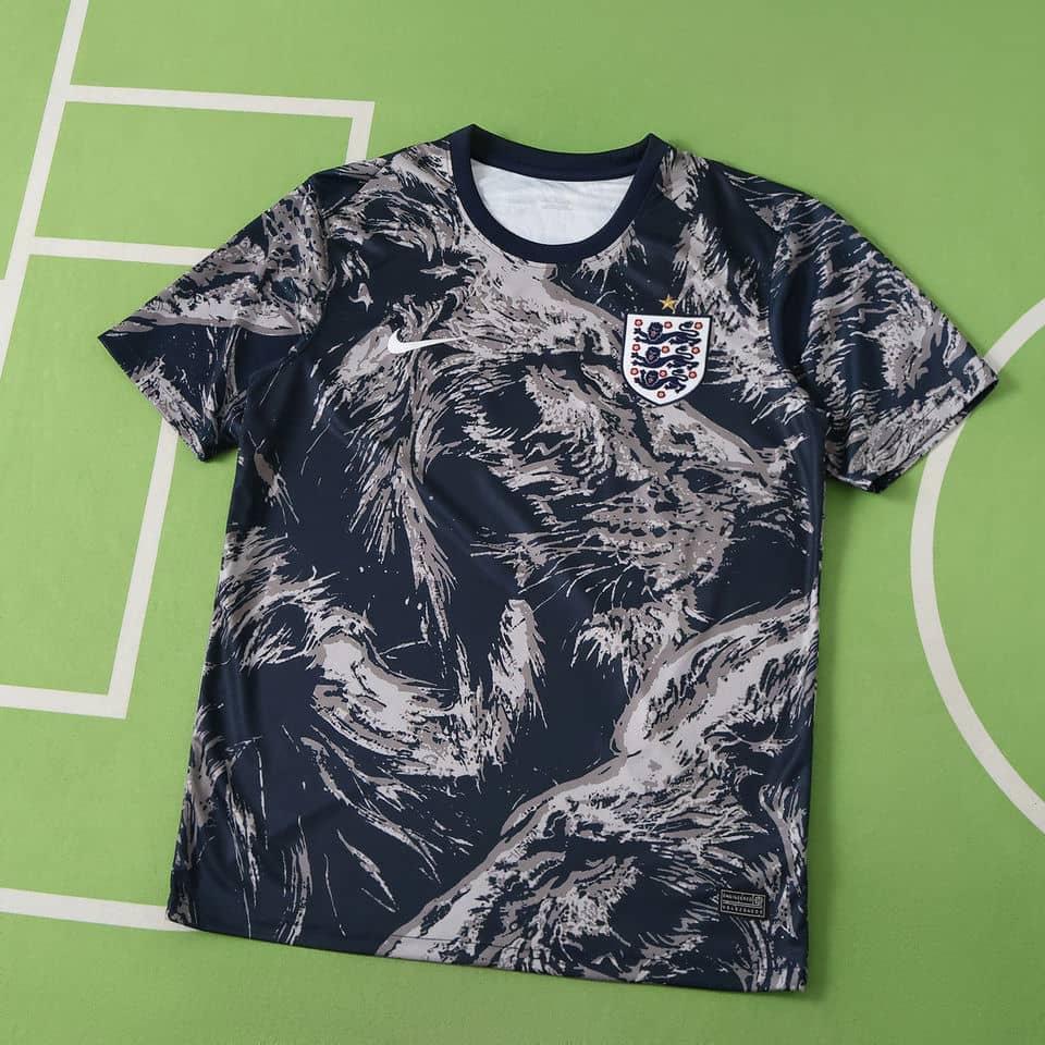01-6350.jpg England 2026 FIFA World Cup Dark Navy Graphic Training Jersey - Image 1