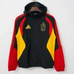 Belgium 2026 Black-Red-Yellow Hooded Windbreaker