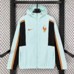 France 2026 Light Blue Energy Woven Hooded Windbreaker