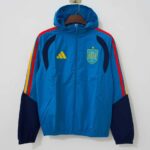 Spain 2026 Lake-Blue Hooded Windbreaker