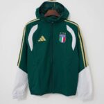 Italy 2026 Green Hooded Windbreaker