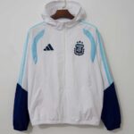 Argentina 2026 White Hooded Windbreaker