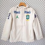 Brazil 2026 Beige Hooded Windbreaker