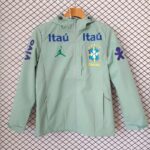 Brazil 2026 Light-Green Hooded Windbreaker