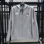 Sao Paulo 2025-26 Grey Hooded Padded Windbreaker