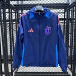 Universidad de Chile 2025-26 Blue Hooded Padded Windbreaker