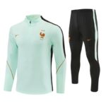 France 2026 Light Green Half Zip Long Sleeve Training Kit