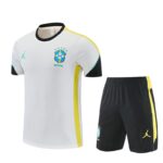 Brazil Jordan 2026 White Short Sleeve Training Kit