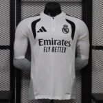 Real Madrid 2026-27 White-Black Track Long Sleeve Jersey Player Version