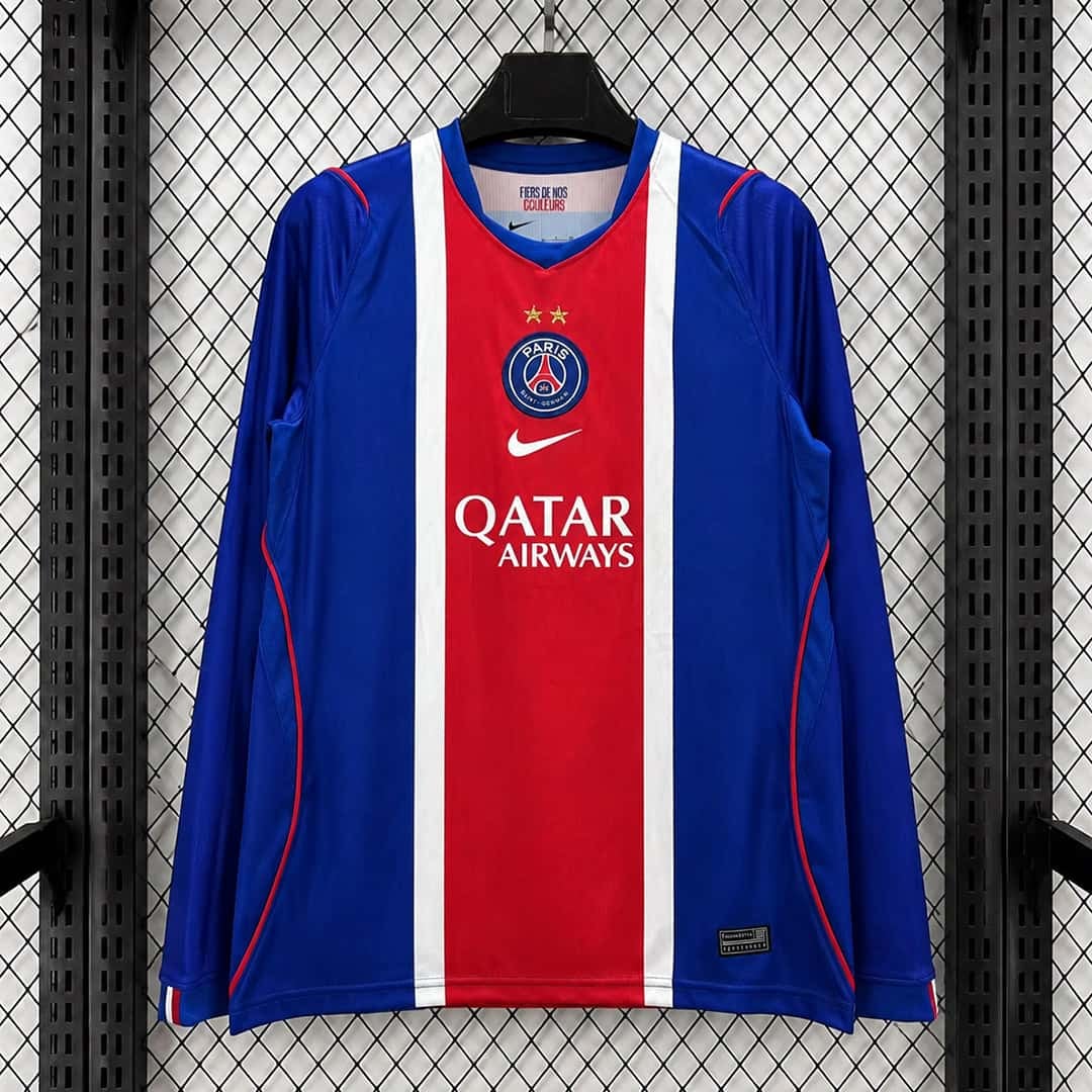 01-807.jpg PSG 2026-27 Home 2 Stars Long Sleeve Jersey Fan Version - Image 1