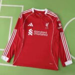 Liverpool 2025-26 Home Long Sleeve Jersey Fan Version