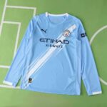 Manchester City 2025-26 Home Long Sleeve Jersey Fan Version
