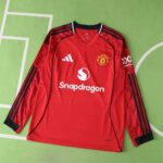Manchester United 2025-26 Home Long Sleeve Jersey Fan Version
