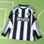 Newcastle United 2025-26 Home Long Sleeve Jersey Fan Version