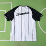 Juventus 2025-26 White Black Pinstripe Baseball Jersey - Image 2