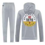 Manchester United 2025-26 Grey Hoodie Tracksuit - Image 2
