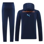 Olympique de Marseille 2024-25 Royal Blue Hoodie Tracksuit - Image 2