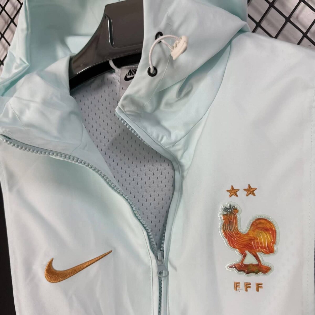 France 2026 Light Blue Energy Woven Hooded Windbreaker - Image 3