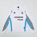 Real Madrid 2003-04 White Long Sleeve Training Top - Image 3